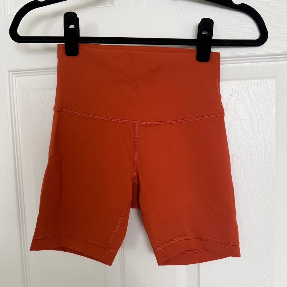Lululemon High-Waist Orange Shorts